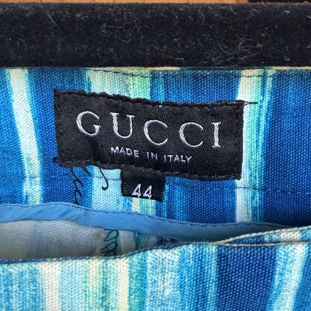 Gucci Archive S/S 96 Gucci by Tom Ford Watercolor Trousers Women’s Sz 44 Pant - Picture 10 of 14